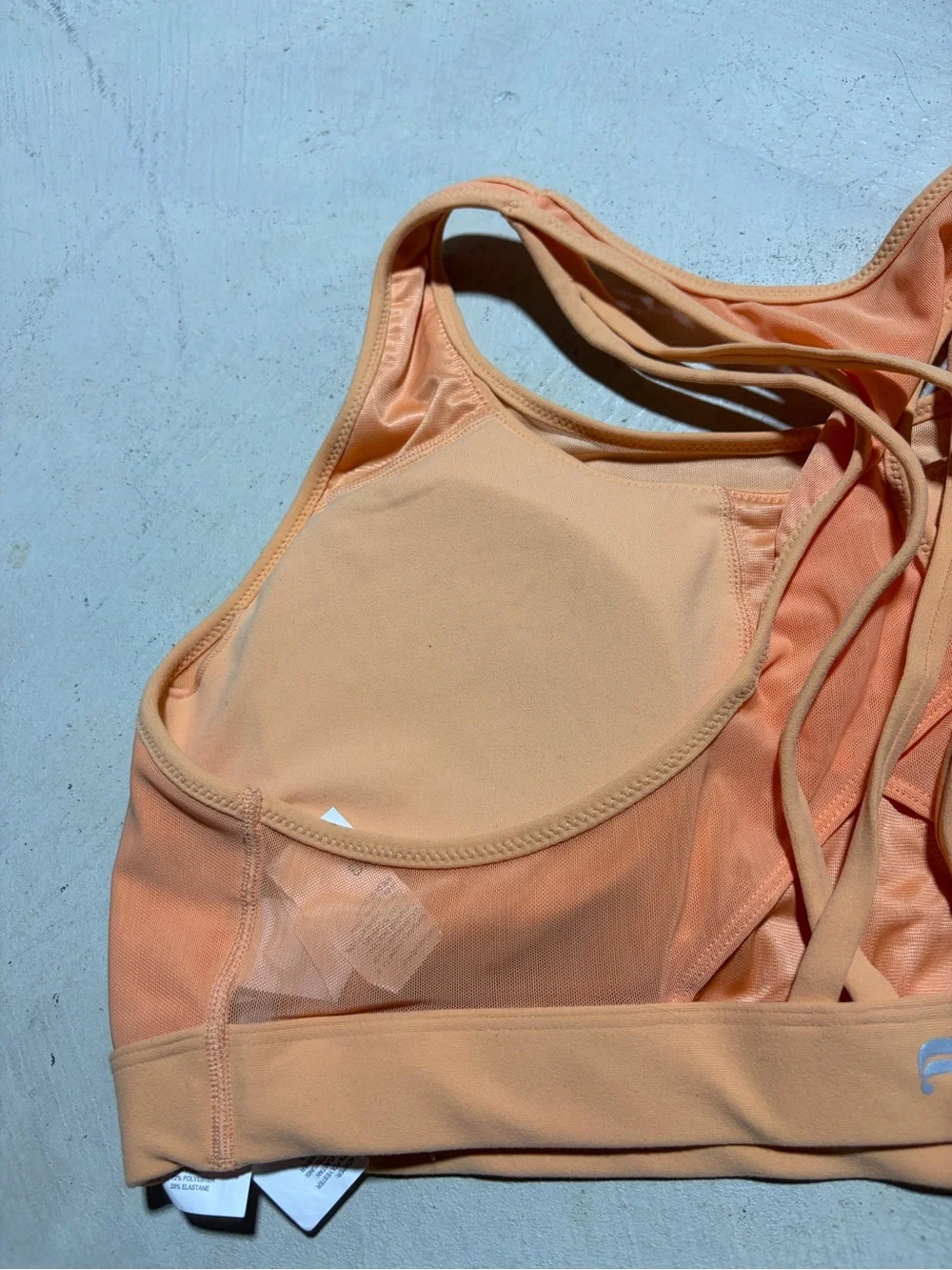 Fabletics orange peach athletic Sports Bra XL